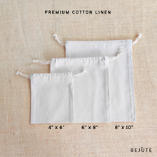 Load image into Gallery viewer, Premium Cotton Drawstring Pouch Bag