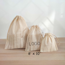 Load image into Gallery viewer, Drawstring Eco Pouch 8"x10"  (Custom LOGO PRINT)