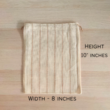 Load image into Gallery viewer, Drawstring Eco Pouch 8"x10"  (Custom LOGO PRINT)